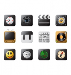 Mobile phone buttons vector image