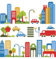 Cute city design elements vector image