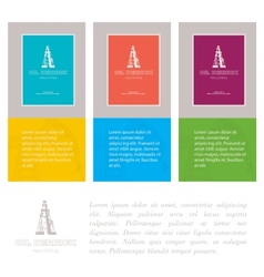 Industry cards derrick symbol vector image