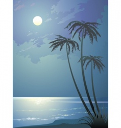 Tropical night vector image