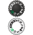 Camera picture selection dial vector image