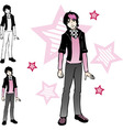 Emo boy vector image