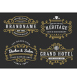 Flourish frame for labels banner logo emblem vector image