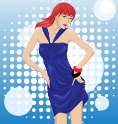 Fashion model vector image