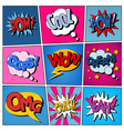 Comic Bubbles Set Expressions Pop Art vector image