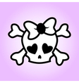 Girly skull vector image