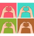 Handy hearts vector image