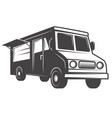 Food truck emblem isolated on white background vector image