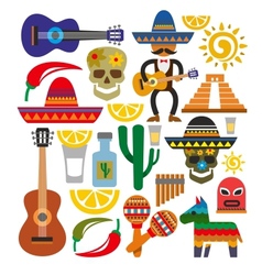 Mexico icons vector image