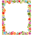 Floral border frame background vector image