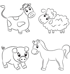 Cartoon animals vector image