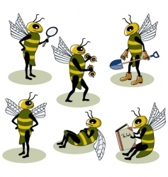 Selection of bees vector image