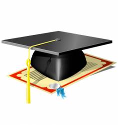 Graduation mortar board vector image