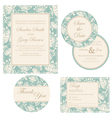 Wedding invitation set vector image