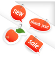 Set of red labels Set of red labels vector image