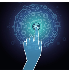 Touchscreen concept vector image