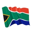 Political waving flag of south africa vector image