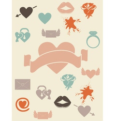 Love Icons vector image