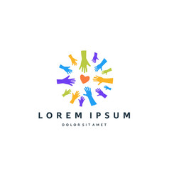 Community logo design template Royalty Free Vector Image