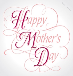 Happy mothers day hand lettering vector image