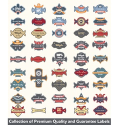 Premium quality and guarantee label collection vector image