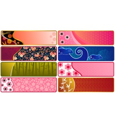 Japanese banners vector image