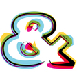 Colorful font vector image