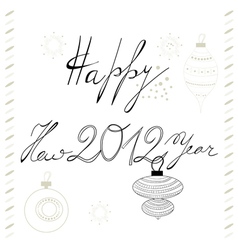 Inscription happy new year vector image