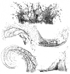 Splashes of water vector image