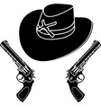 Cowboy hat stencil vector image