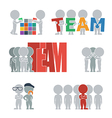 Flat people team vector image