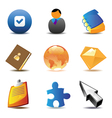 Business contacts icons vector image