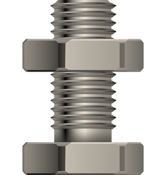Bolt and nut vector image