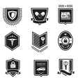 Handshake insurance badges vector image