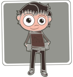 Happy little boy vector image