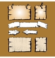 Adverts as old paper pieces vector image