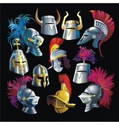Helmets vector image