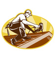 Roofing worker vector image