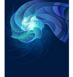 Fantastic seashell vector image