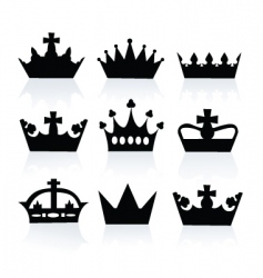 Crown collection vector image