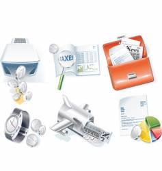 Business icons set vector image
