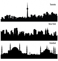 Cityscape collection vector image