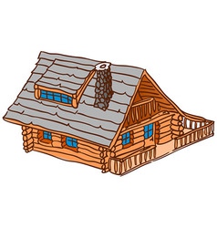 Isolated Wooden Cabin vector image