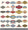 Premium quality and guarantee label collection vector image