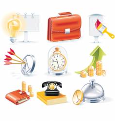 Business icons set vector image