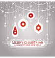 Christmas retro vintage greeting card vector image