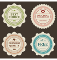 Vintage labels set vector image