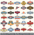 Premium quality and guarantee label collection vector image