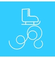 Light blue skate vector image