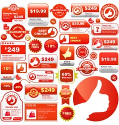 Great collection of sale signs vector image